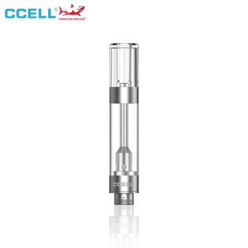 CCELL® POLYCARBONATE SILVER CARTRIDGE (“Press-On” Clear Round Mouthpiece)5CT/PK