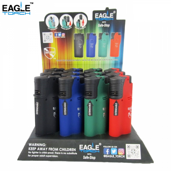 EAGLE EXTENDABLE TORCH LIGHTERS 12CT/DISPLAY