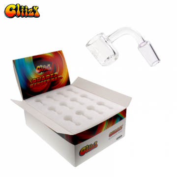 GLIIZY QUARTZ FLAT TOP GLASS BANGER  12CT/DISPLAY - ASSORTED SIZE