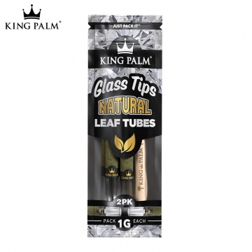 KING PALM MINI ROLL WITH GLASS TIPS 2CT/15PK (LIMITED EDITION)