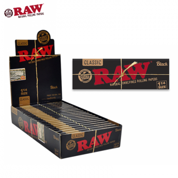 RAW BLACK CLASSIC 1¼ PAPER - 50CT/24PK