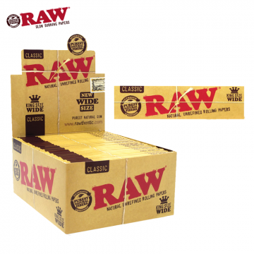 RAW CLASSIC KING SIZE ROLLING PAPERS - 50PK