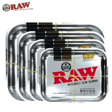 RAW CLASSIC SILVER METAL ROLLING TRAY