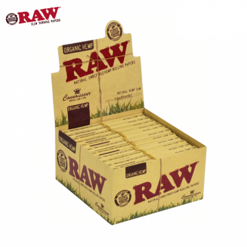 RAW ORGANIC CONNOISSEUR KING SIZE SLIM PAPERS + TIPS - 24pk