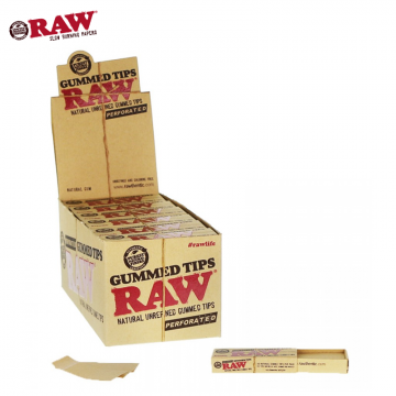 RAW PERFORATED GUMMED TIPS - 33CT/24PK