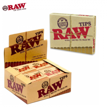 RAW PRE-ROLLED TIPS - 21CT/20PK