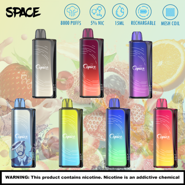 SPACE MAX BX8000 DISPOSABLE VAPE 5CT/DISPLAY