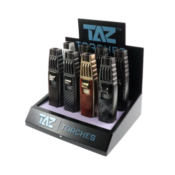 TAZ TORCH LIGHTER 8CT/ASSORTED PATTERN DISPLAY