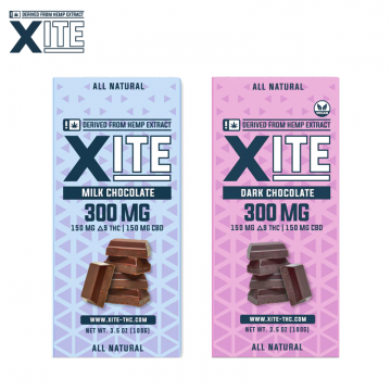 XITE D9 + CBD CHOCOLATE BAR 300MG/8CT/PK