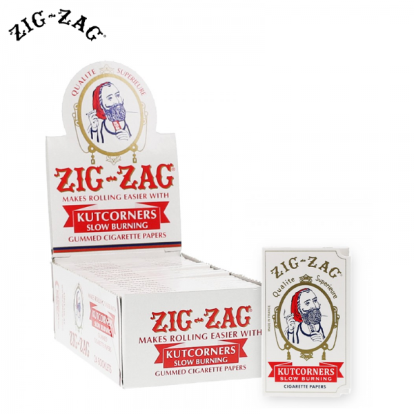 ZIG ZAG KUTCORNERS WHITE ROLLING PAPERS 32CT/24BOOKLETE