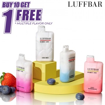 LUFFBAR BUBBLE 6000 PUFFS T.F.N DISPOSABLE VAPE 10CT/DISPLAY (BUY 10 BOXES GET 1 BOX FREE)
