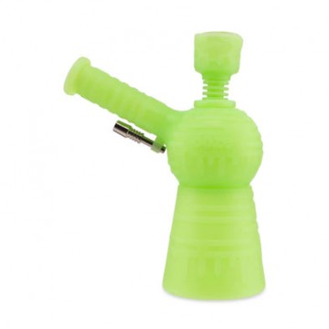 OOZE BLASTER SILICONE GLASS 4-IN-1 HYBRID WATER PIPE AND NECTAR COLLECTOR