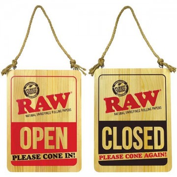 RAW WOODEN SIGN OPEN/CLOSE