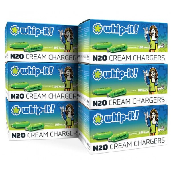 WHIP IT N2O CREAM CHARGERS 100CT/6PK MASTER CASE (FOOD PURPOSE ONLY)