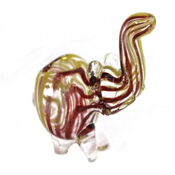 3 IN ELEPHANT DESIGN GLASS HAND PIPE 5CT/PK