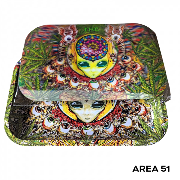 EYE CANDY 3D METAL W/ MAGNETIC LID ROLLING TRAY