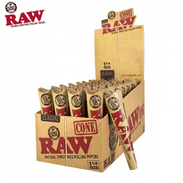RAW CLASSIC PRE-ROLLED 1¼ CONE 6CT/32PK