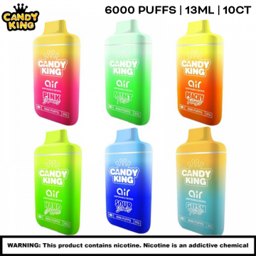 CANDY KING AIR 6000 PUFFS T.F.N DISPOSABLE VAPE 10CT/DISPLAY