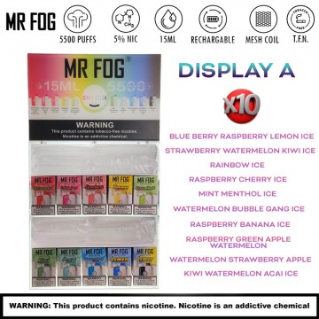MR FOG SWITCH 5500 PUFFS T.F.N DISPOSABLE VAPE 10CT/ ASSORTED FLAVOR DISPLAY