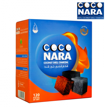 COCO NARA COCONUT SHELL CHARCOAL 120 FLAT PCS /BOX