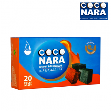 COCO NARA COCONUT SHELL CHARCOAL 20 FLAT PCS/BOX