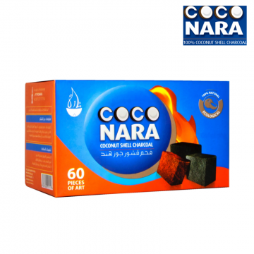 COCO NARA COCONUT SHELL CHARCOAL 60 FLAT PCS/BOX