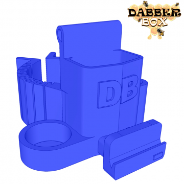 DABBER BOX BONG BACKPACK CLIP 3D PRINTED 15CT/DISPLAY 