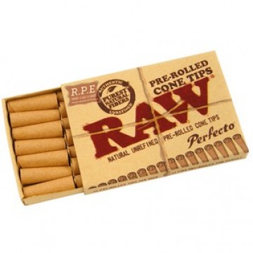 RAW PRE-ROLLED PERFECTO CONE TIPS - 21CT/20PK