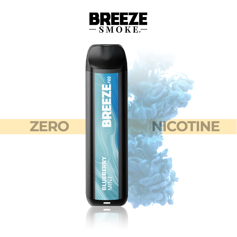 BREEZE SMOKE PRO ZERO NICOTINE 2000 PUFFS DISPOSABLE VAPE 10CT/DISPLAY 
