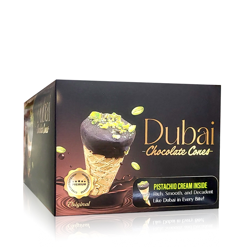 DUBAI CHOCOLATE PISTACHIO CREAM CONES 2CT/10PK