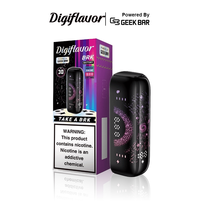 DIGIFLAVOR BRK POWERED BY GEEK BAR POD BATTERY 5CT/DISPLAY 