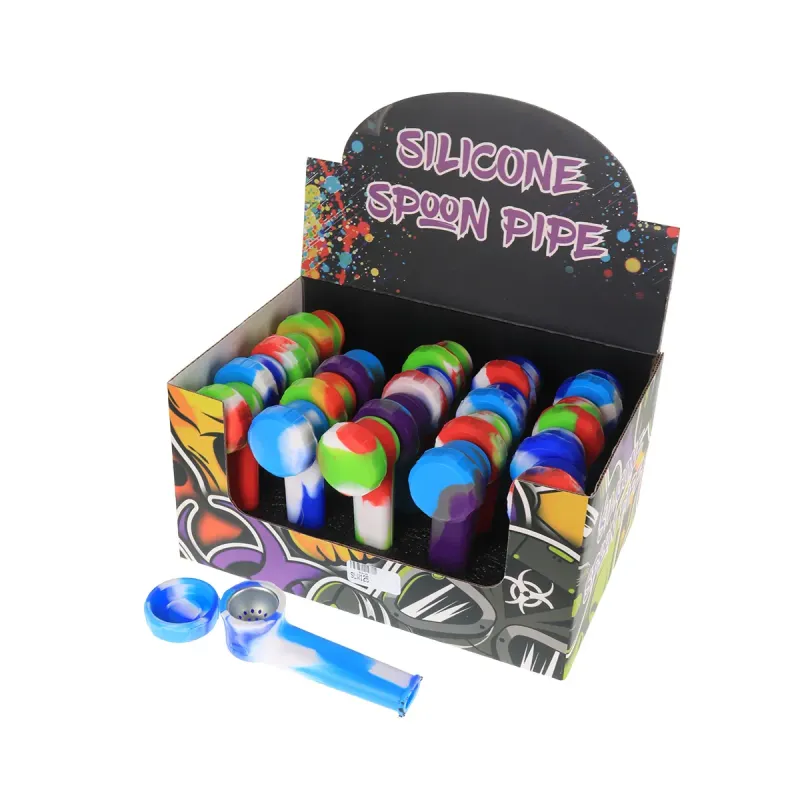 3 IN SILICONE HAND PIPE 20CT/JAR