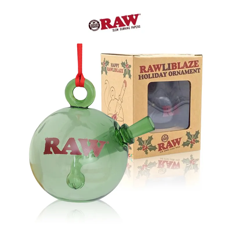 RAW RAWLIBLAZE ORNAMENT BUBBLER GLASS PIPE