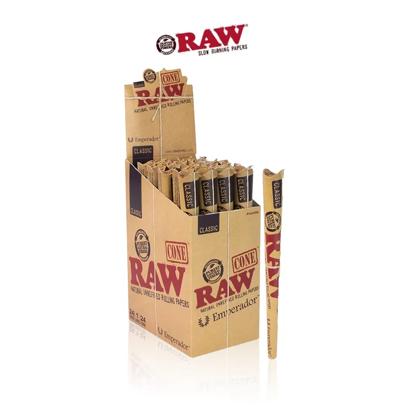 RAW CLASSIC EMPERADOR PRE-ROLLED CONES 24CT/DISPLAY