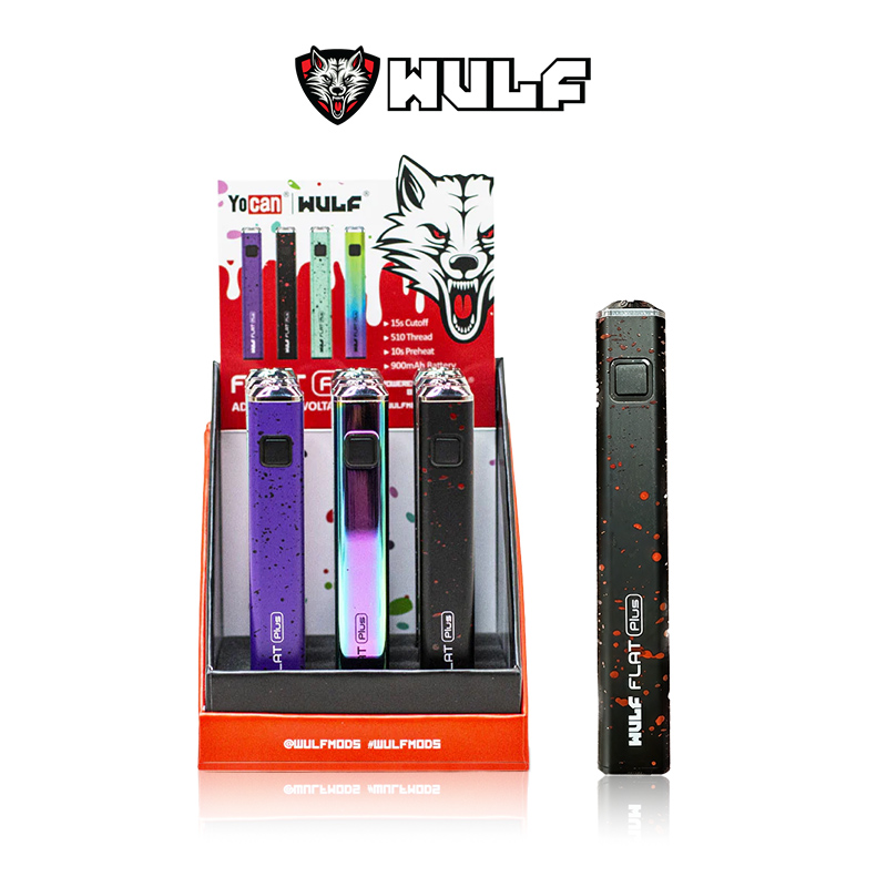WULF MODS FLAT SERIES VV VAPE BATTERY 9CT/DISPLAY