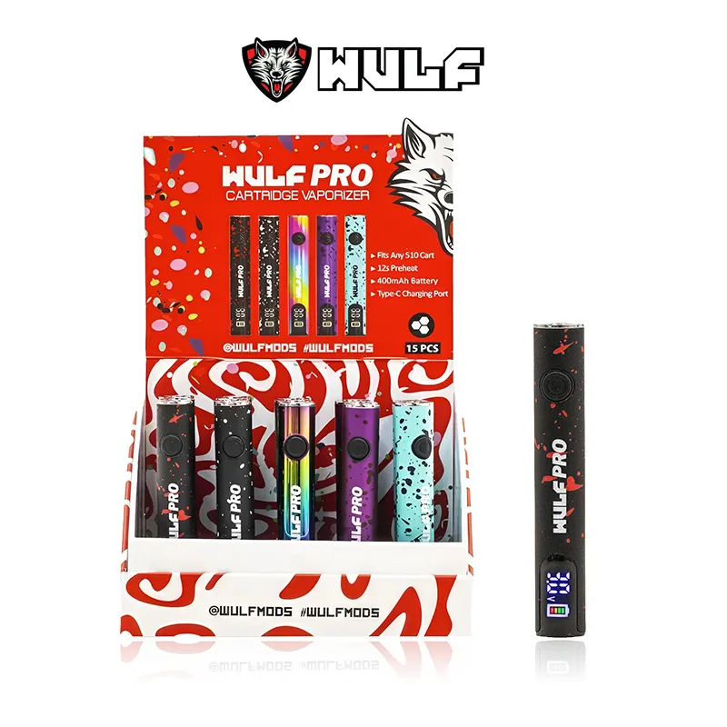 WULF MODS PRO 510 THREAD VAPE BATTERY 15CT/DISPLAY