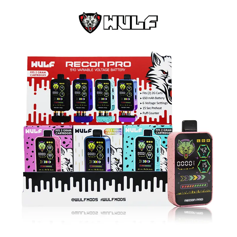 WULF MODS RECON PRO 2G DUAL CARTRIDGE VAPORIZER 9CT/DISPLAY