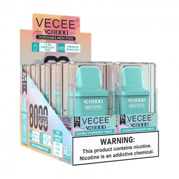 VECEE BY YOCAN 8000 PUFFS DISPOSABLE MESH PODS 10CT/PK